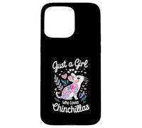 Just a Girl Who Loves Chinchillas Floral Chinchilla Lover Custodia per iPhone 15 Pro Max