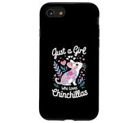 Just a Girl Who Loves Chinchillas Floral Chinchilla Lover Custodia per iPhone SE (2020) / 7 / 8