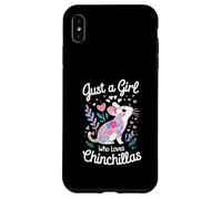 Just a Girl Who Loves Chinchillas Floral Chinchilla Lover Custodia per iPhone XS Max
