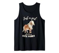 Just a Girl Who Loves Cute Ponies Adorabile Amante dei Cavalli Donne Canotta