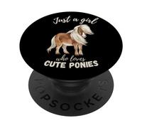 Just a Girl Who Loves Cute Ponies Adorabile amante dei cavalli Donne PopSockets PopGrip Adesivo