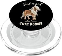 Just a Girl Who Loves Cute Ponies Adorabile amante dei cavalli Donne PopSockets PopGrip per MagSafe