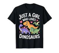 Just A Girl Who Loves Dinosaurs Dinosaur Lover Maglietta