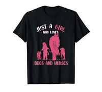 Just A Girl Who Loves Dogs and Horses Maglietta