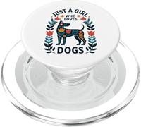 Just a Girl Who Loves Dogs - Floral Pet Lover Art PopSockets PopGrip per MagSafe