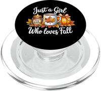 Just a Girl Who Loves Fall Cozy Autumn Pumpkin Vibes PopSockets PopGrip per MagSafe