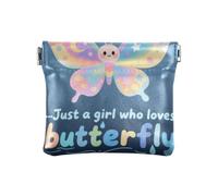 Just A Girl Who Loves Farfalla Moda Cuoio DELL'UNITÀ di elaborazione Piccola Moneta Decorativa Mini Borse Della Borsa Della Moneta