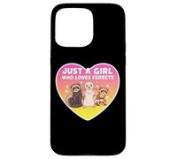 Just A Girl Who Loves Ferrets Cute Owner Pet Lover Womens Custodia per iPhone 15 Pro Max