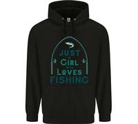 Just A Girl Who Loves Fishing Fisherwoman Uomo Felpa