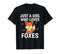 Just A Girl Who Loves Foxes Carino Costume Da Volpe Maglietta