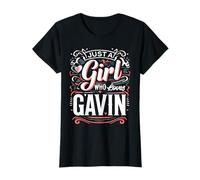 Just A Girl Who Loves Gavin T-Shirt Cute Gavin Maglietta