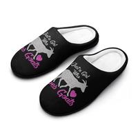 Just A Girl Who Loves Goats, pantofole da uomo, per interni ed esterni, con suola in gomma, Stile:, 47 1/3 EU