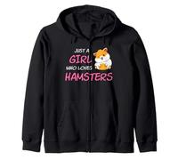 Just A Girl Who Loves Hamsters Ragazze Felpa con Cappuccio