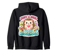 Just A Girl Who Loves Hedgehogs Owner Lover Cute Erinaceinae Felpa con Cappuccio