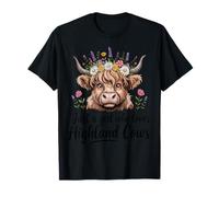 Just a Girl Who Loves Highland Cows, rustico, floreale Maglietta