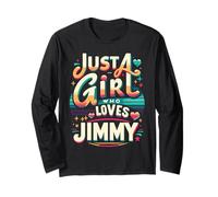 Just A Girl who loves JIMMY T-Shirt Cute JIMMY Maglia a Manica