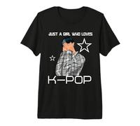Just A Girl Who Loves K-Pop Coreano Boy Band Maglietta Premium
