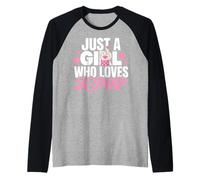 Just A Girl Who Loves K-Pop Maglia con Maniche Raglan