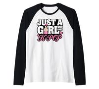 Just A Girl Who Loves K-Pop Maglia con Maniche Raglan