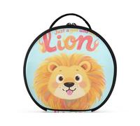 Just A Girl Who Loves Lion - Beauty case da viaggio con scomparti e maniglia, grande, da appendere, con divisori regolabili, 27,9 cm