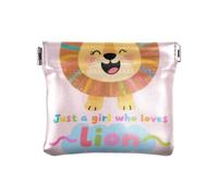 Just A Girl Who Loves Lion Moda Donna In Pelle Monete Borse Borse Borse Comodo Trucco Borsa Cambiamento Borsa per Le Donne guarda monedas para carro