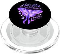 Just A Girl Who Loves Luna Moths Bella farfalla viola PopSockets PopGrip per MagSafe