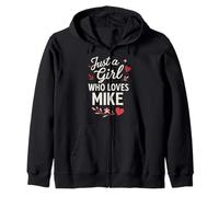 Just A Girl Who Loves Mike T-Shirt Cute Mike Felpa con Cappuccio