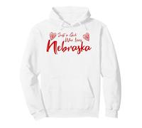 Just A Girl Who Loves Nebraska, Women's Girls Cute Nebraska Felpa con Cappuccio