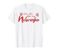 Just A Girl Who Loves Nebraska, Women's Girls Cute Nebraska Maglietta