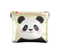 Just A Girl Who Loves Panda Moda PU Leather Change Purse Comodo Chiusura Portafoglio Titolare di Carta per le Donne bolsas para monedas de