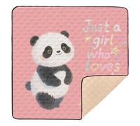 Just A Girl Who Loves Panda, tappetino da gioco per bambini, grande, elegante, pieghevole, imbottito, per bambini, 127 x 127 cm