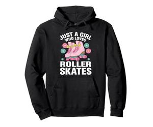 Just A Girl Who Loves Roller Skater Anni '70 e '90 Felpa con Cappuccio