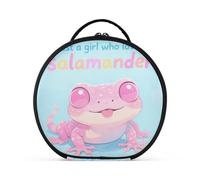 Just A Girl Who Loves Salamandra, trousse da viaggio con scomparti e manico, impermeabile, da appendere, con divisori regolabili, 27,9 cm