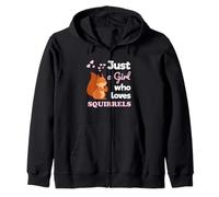 Just a Girl Who Loves Squirrels Girls Squirrel Felpa con Cappuccio