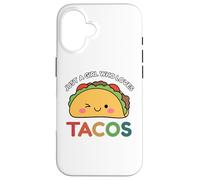Just A Girl Who Loves Tacos Mexican Food Lover Men Women Custodia per iPhone 16