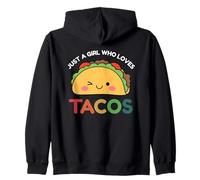 Just A Girl Who Loves Tacos Mexican Food Lover Men Women Felpa con Cappuccio