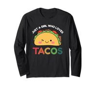 Just A Girl Who Loves Tacos Mexican Food Lover Men Women Maglia a Manica