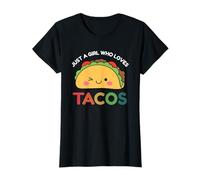 Just A Girl Who Loves Tacos Mexican Food Lover Men Women Maglietta