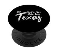 Just a Girl Who Loves Texas. Cute Women's Teen Girls Tween PopSockets PopGrip Adesivo