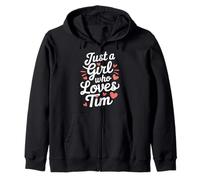 Just A Girl who loves TIM T-Shirt Cute TIM Felpa con Cappuccio