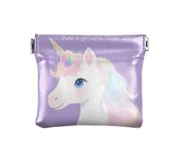 Just A Girl Who Loves Unicorns Moda Donna Piccolo Portamonete in Pelle Decorativo Portamonete per le Donne monedero para