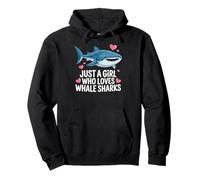 Just a Girl Who Loves Whale Sharks Cute Whale Shark Felpa con Cappuccio