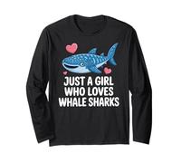 Just a Girl Who Loves Whale Sharks Cute Whale Shark Maglia a Manica