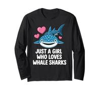 Just a Girl Who Loves Whale Sharks Cute Whale Shark Maglia a Manica