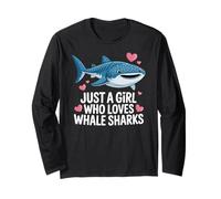 Just a Girl Who Loves Whale Sharks Cute Whale Shark Maglia a Manica