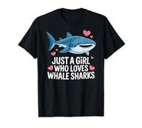 Just a Girl Who Loves Whale Sharks Cute Whale Shark Maglietta