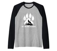 Just a Girl Who Loves Wolves Paw Print Wild Woman Figlia Maglia con Maniche Raglan