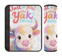 Just A Girl Who Loves Yak, 2 protezioni per cintura di sicurezza per auto, proteggono collo e spalle per berlina