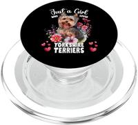 Just a Girl Who Loves Yorkshire Terrier Cani Ragazze Compleanno PopSockets PopGrip per MagSafe