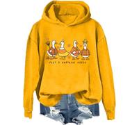 Just A Grateful Goose Sweatshirt, Just A Grateful Goose Shirt, Autunno Autunno Zucca Halloween Camicie per Donna Uomo, Giallo-1., M